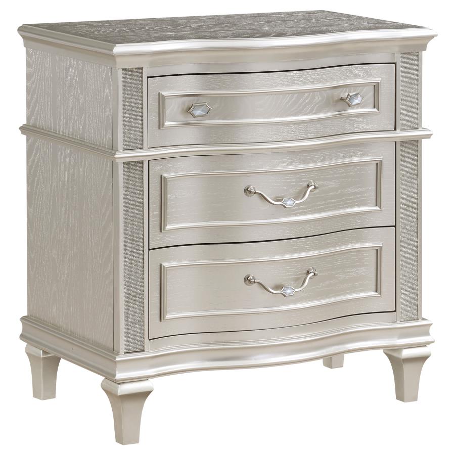 Evangeline Silver Eastern King Bed 5 Pc Set - MyWaynesHome #