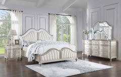 Evangeline Silver California King Bed 4 Pc Set - MyWaynesHome #