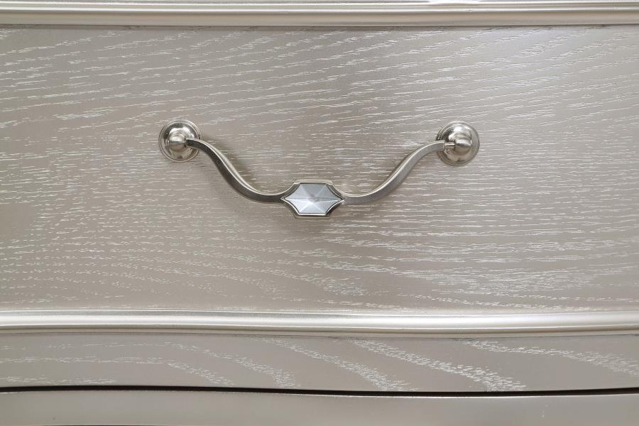 Evangeline Silver California King Bed 4 Pc Set - MyWaynesHome #