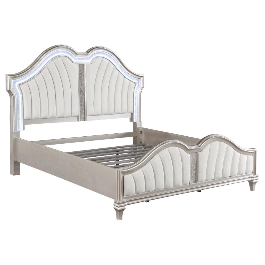Evangeline Silver Queen Bed 5 Pc Set - MyWaynesHome #