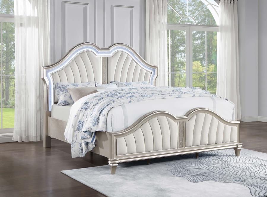 Evangeline Silver Queen Bed - MyWaynesHome #