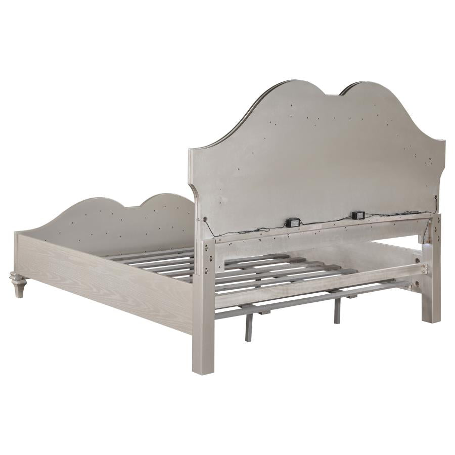 Evangeline Silver Queen Bed - MyWaynesHome #