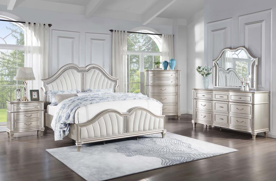 Evangeline Silver Queen Bed - MyWaynesHome #