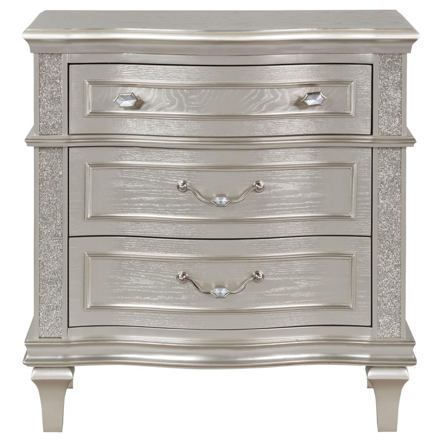 Evangeline Silver Nightstand - MyWaynesHome #