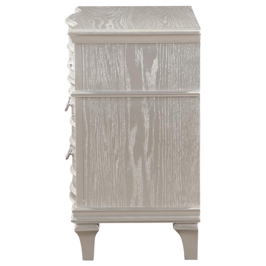 Evangeline Silver Nightstand - MyWaynesHome #