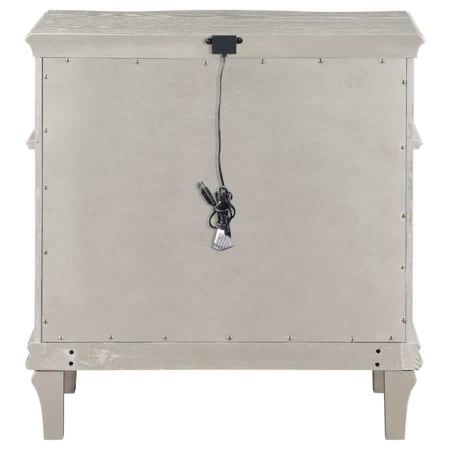 Evangeline Silver Nightstand - MyWaynesHome #