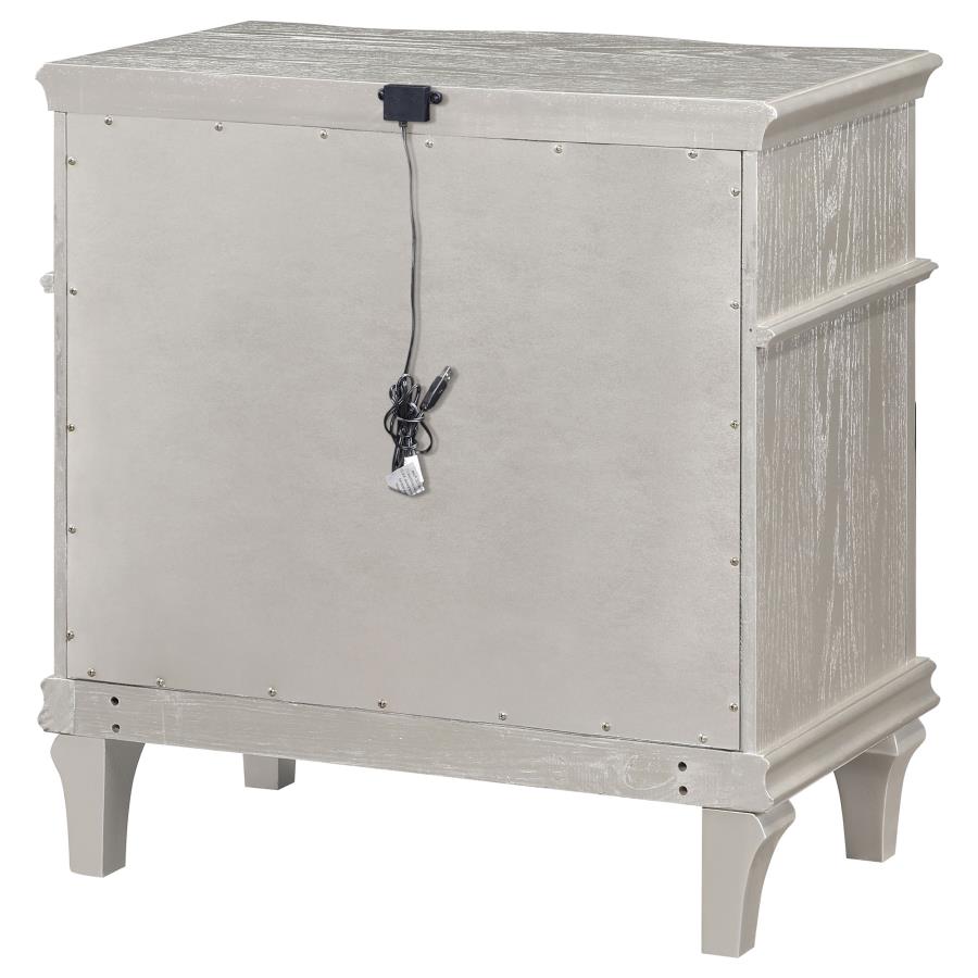 Evangeline Silver Nightstand - MyWaynesHome #