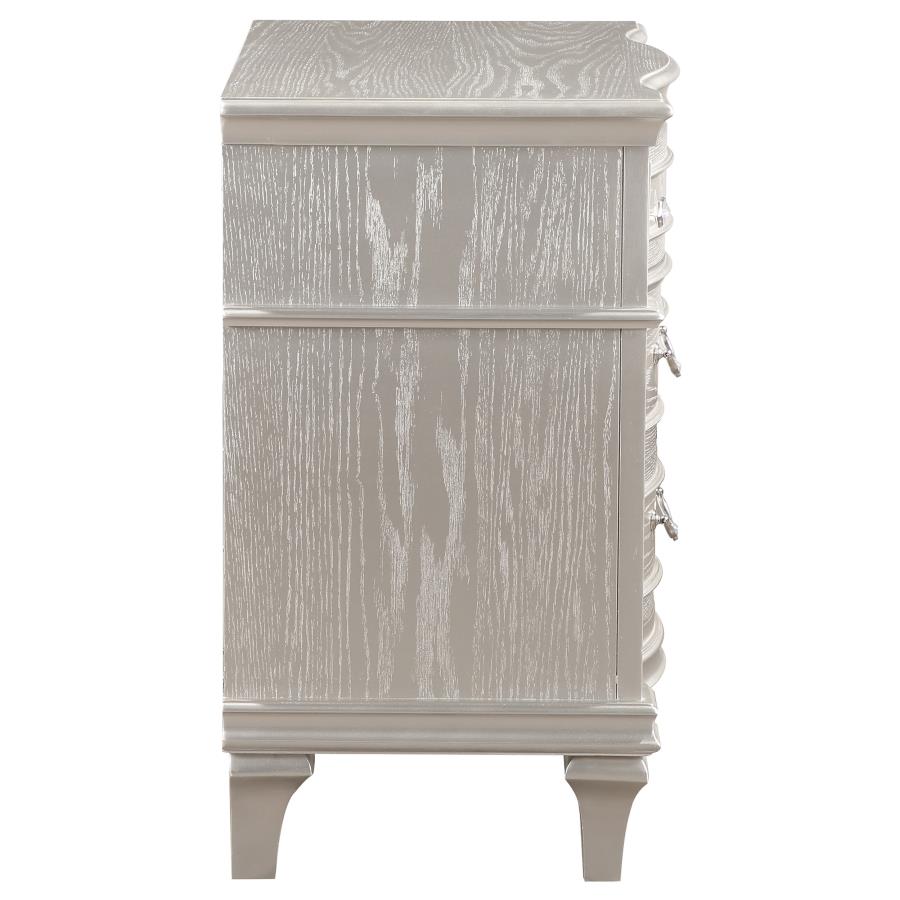 Evangeline Silver Nightstand - MyWaynesHome #