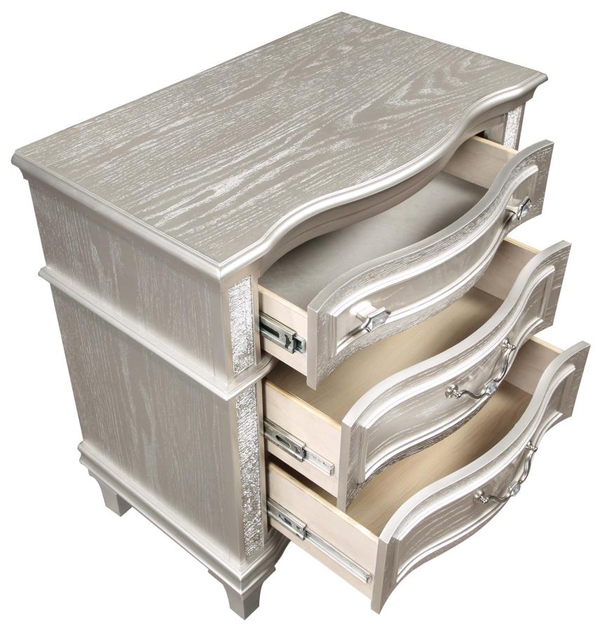 Evangeline Silver Nightstand - MyWaynesHome #
