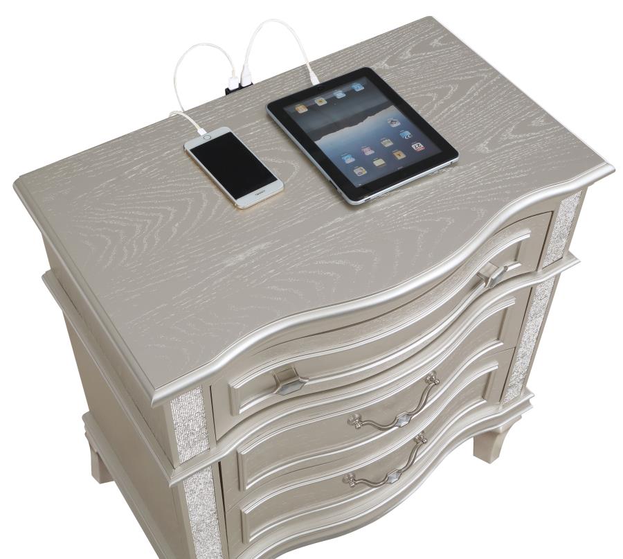 Evangeline Silver Nightstand - MyWaynesHome #