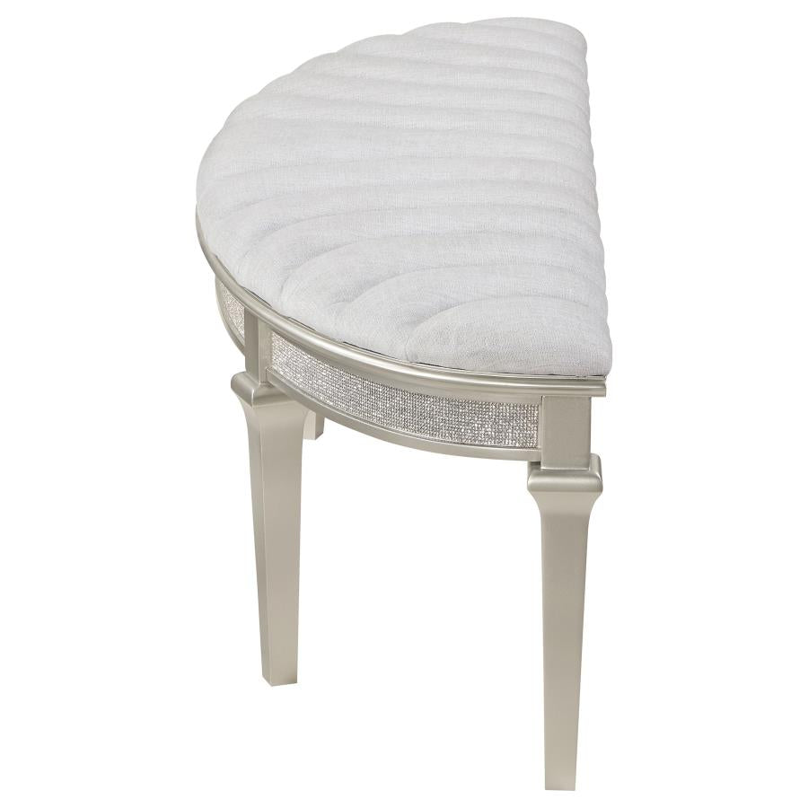 Evangeline Silver Bench - MyWaynesHome #