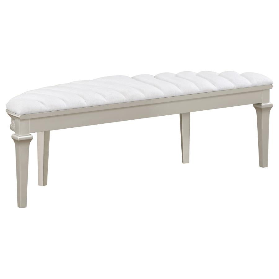 Evangeline Silver Bench - MyWaynesHome #