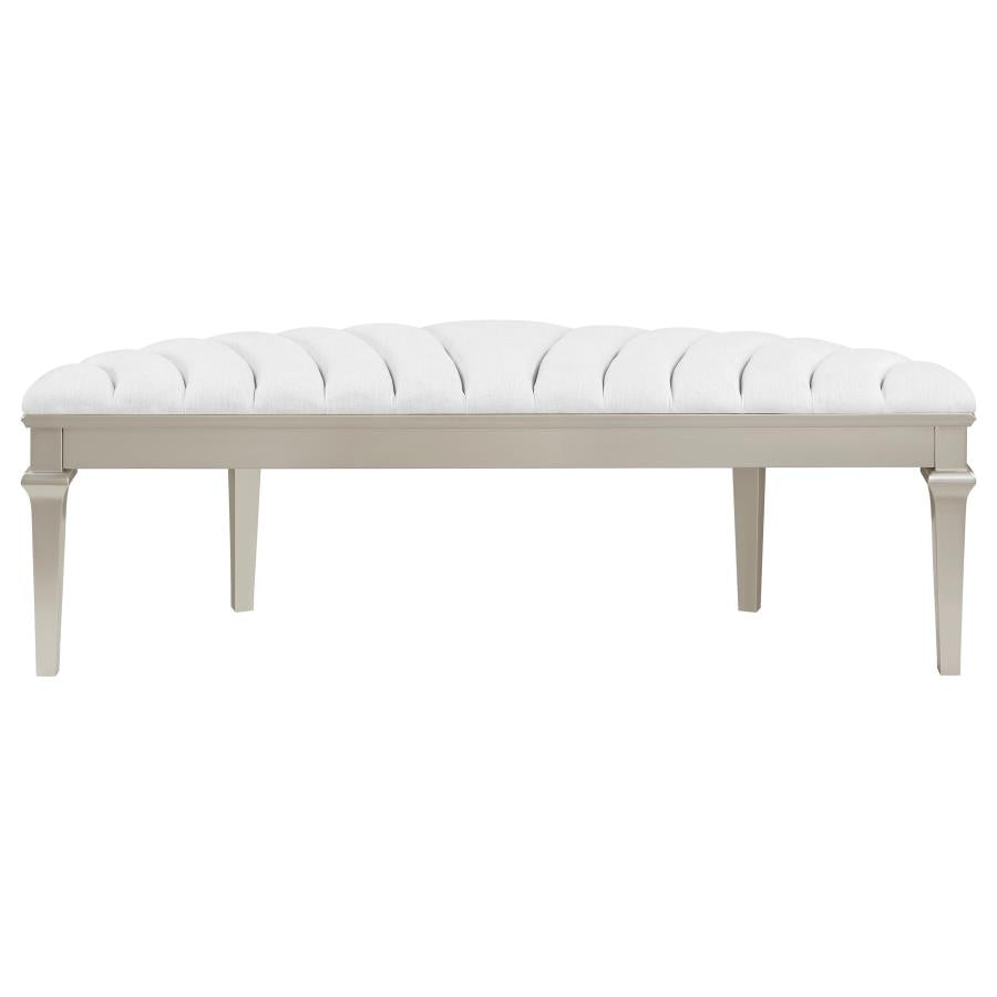 Evangeline Silver Bench - MyWaynesHome #