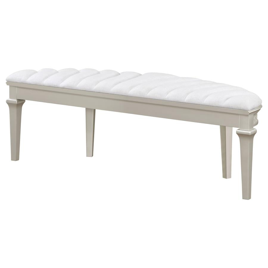 Evangeline Silver Bench - MyWaynesHome #