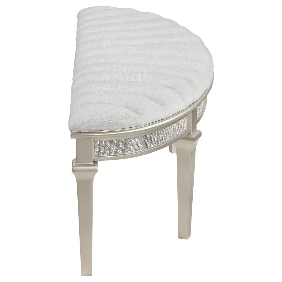 Evangeline Silver Bench - MyWaynesHome #