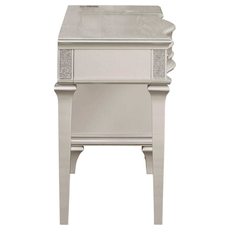 Evangeline Silver Vanity Table - MyWaynesHome #