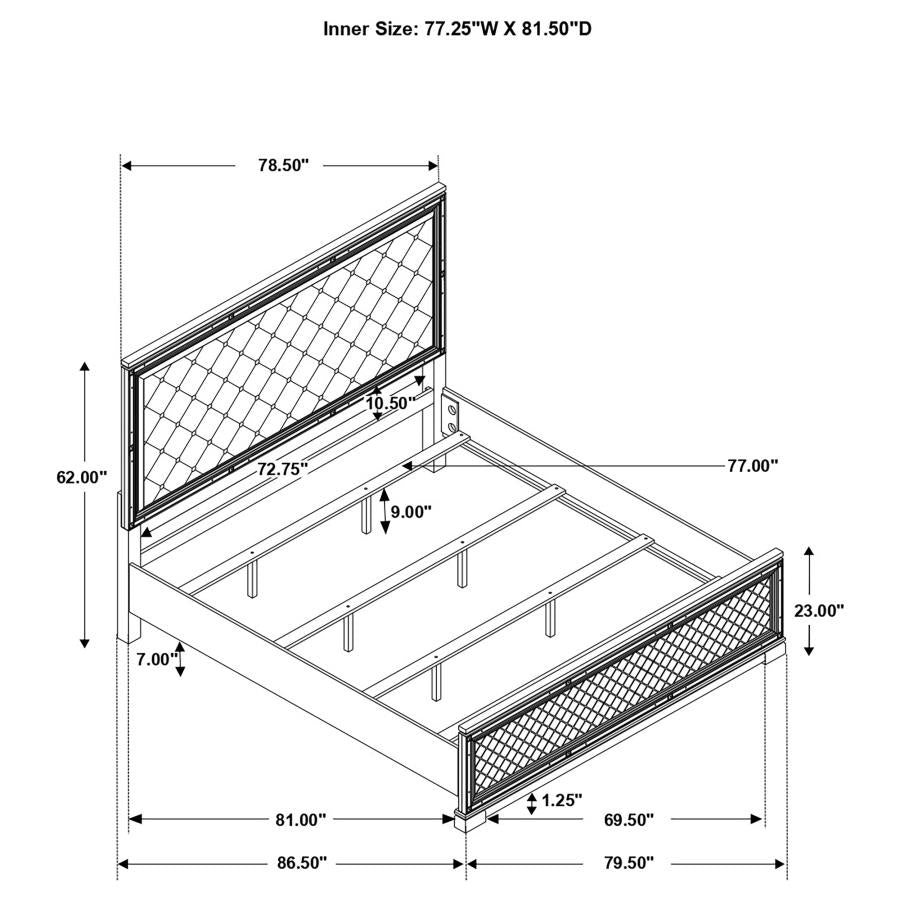 Eleanor Silver Eastern King Bed - MyWaynesHome #