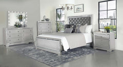Eleanor Silver California King Bed 5 Pc Set - MyWaynesHome #