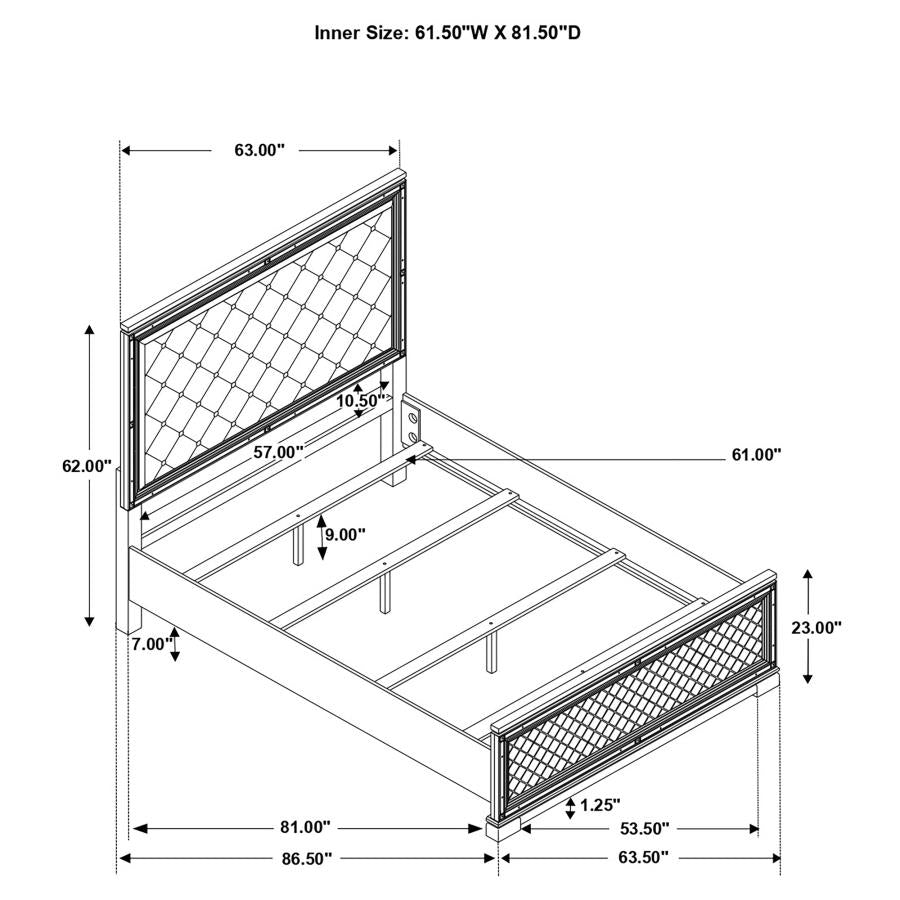 Eleanor Silver Queen Bed - MyWaynesHome #