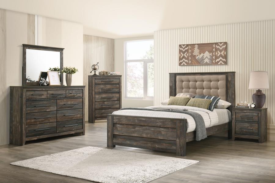 Ridgedale Brown Eastern King Bed 5 Pc Set - MyWaynesHome #