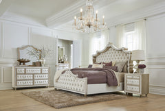 Antonella 5-drawer Bedroom Chest Ivory And Camel