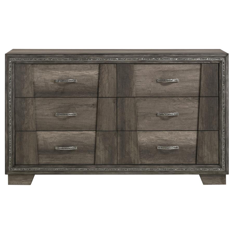 Janine Grey Eastern King Bed 4 Pc Set - MyWaynesHome #