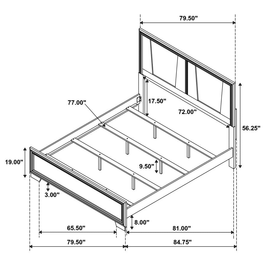 Janine Grey Eastern King Bed - MyWaynesHome #