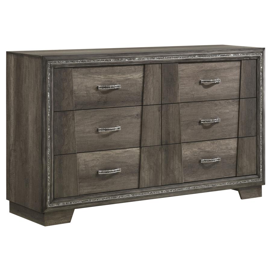 Janine Grey Queen Bed 4 Pc Set - MyWaynesHome #