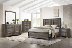 Janine Grey Queen Bed 5 Pc Set - MyWaynesHome #