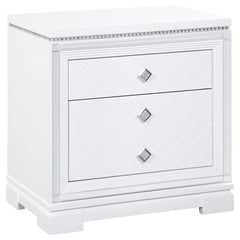 Eleanor White California King Bed 4 Pc Set - MyWaynesHome #