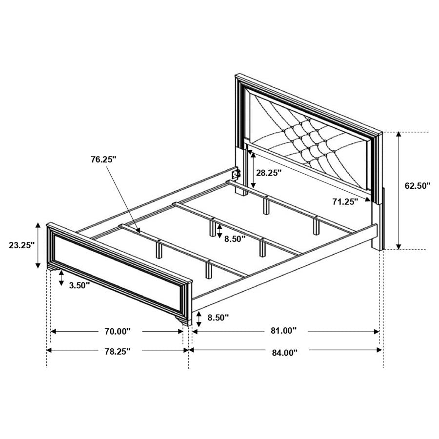 Penelope Black Eastern King Bed - MyWaynesHome #