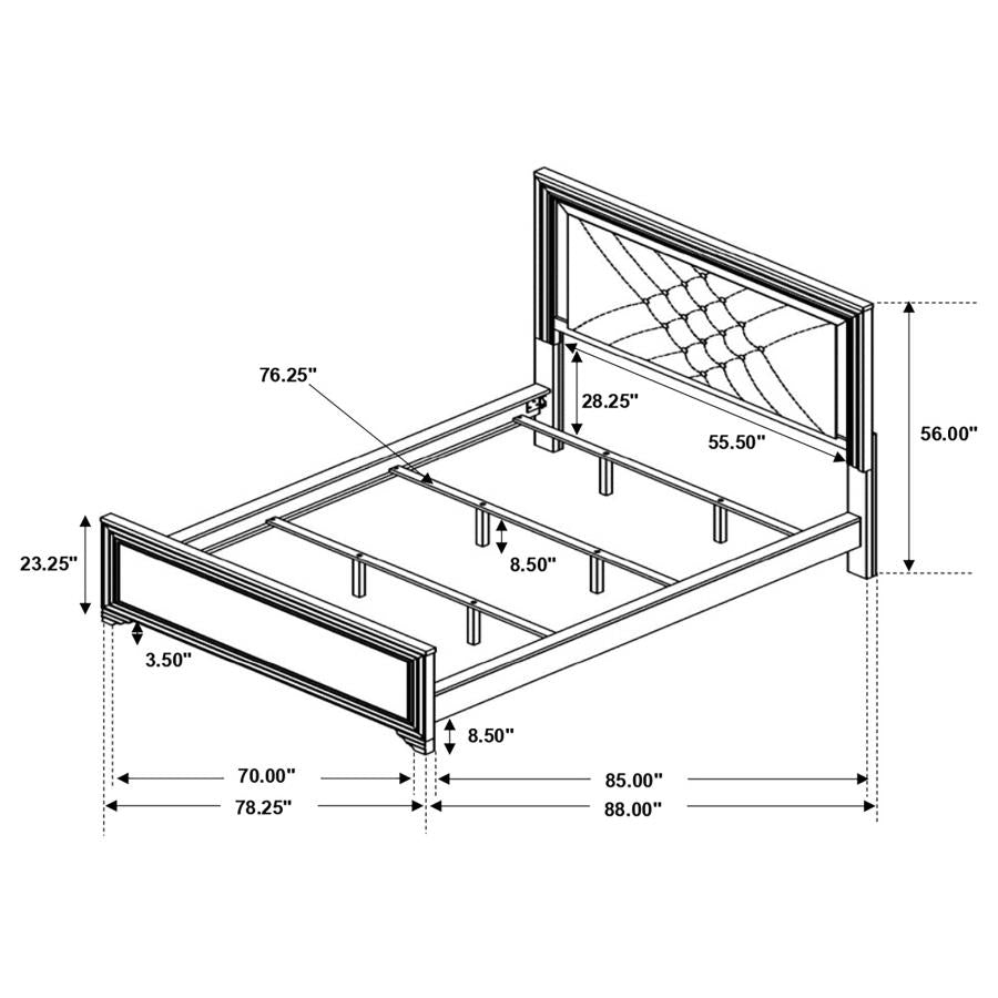 Penelope Black California King Bed - MyWaynesHome #