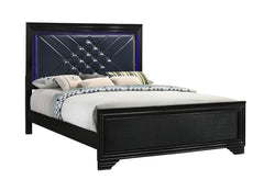 Penelope Black Queen Bed 5 Pc Set - MyWaynesHome #