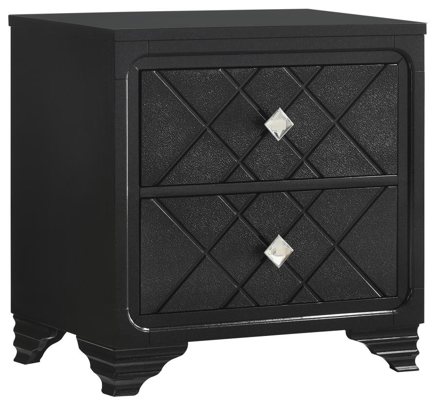Penelope Black Queen Bed 5 Pc Set - MyWaynesHome #
