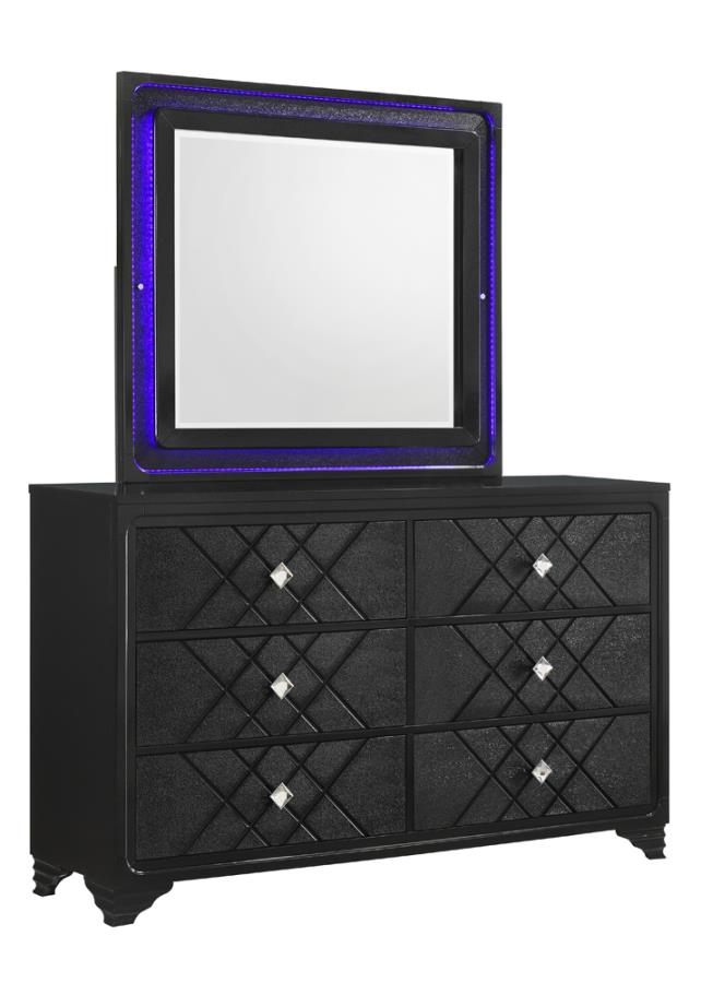 Penelope Black Queen Bed 5 Pc Set - MyWaynesHome #