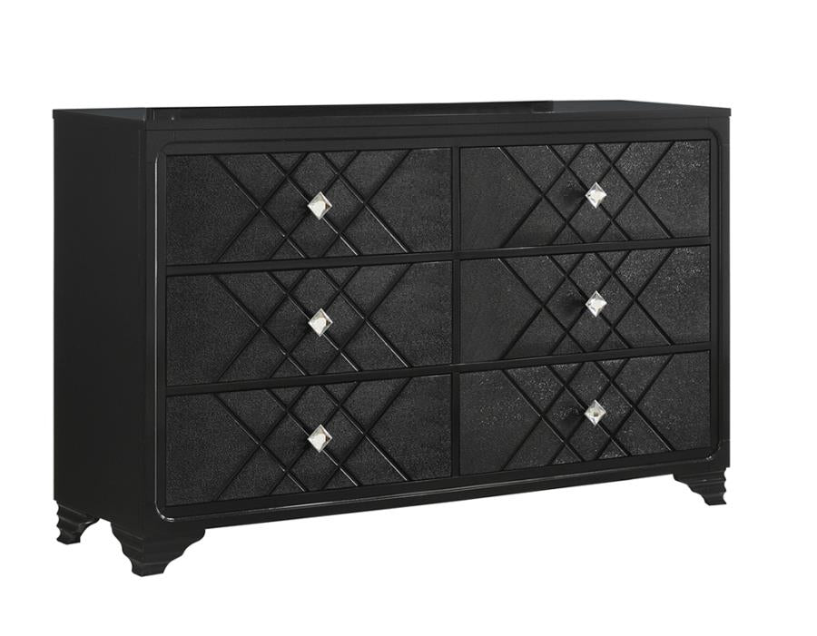 Penelope Black Queen Bed 5 Pc Set - MyWaynesHome #