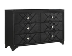 Penelope Black Queen Bed 5 Pc Set - MyWaynesHome #