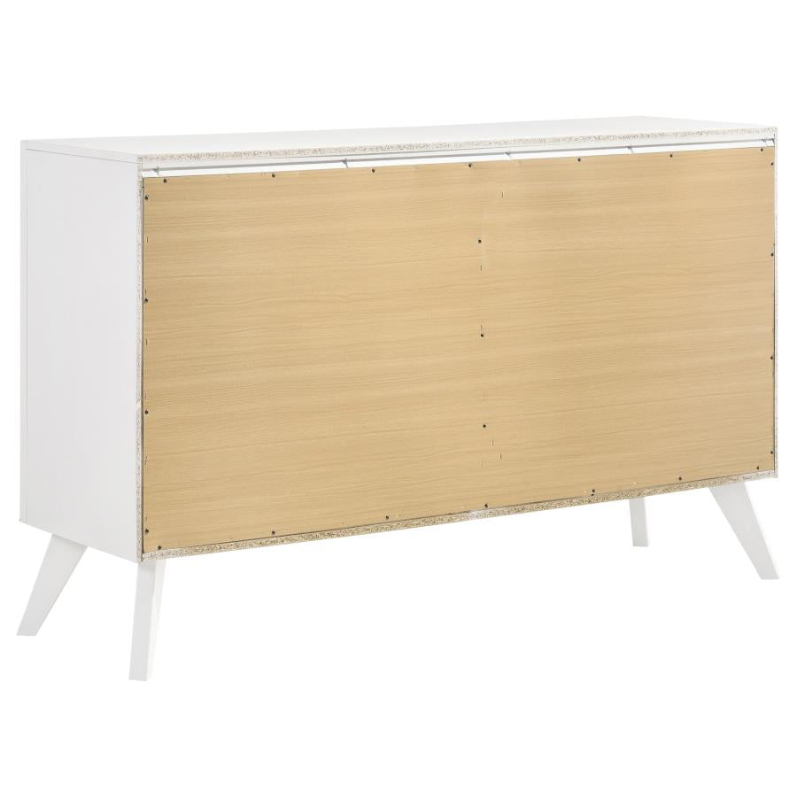 Janelle White Eastern King Bed 5 Pc Set - MyWaynesHome #