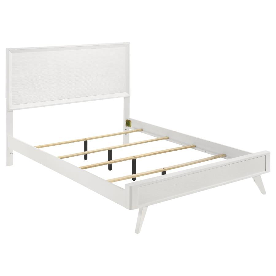 Janelle White Eastern King Bed - MyWaynesHome #