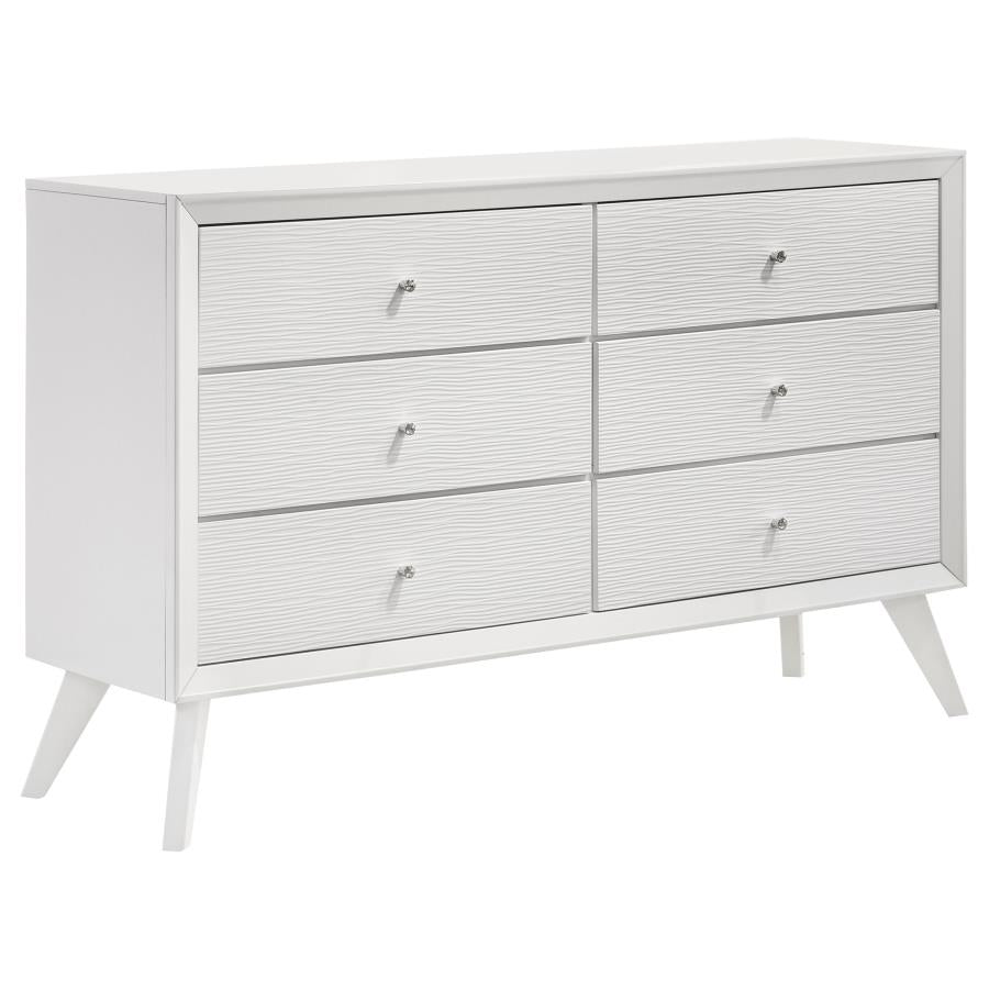 Janelle White California King Bed 4 Pc Set - MyWaynesHome #