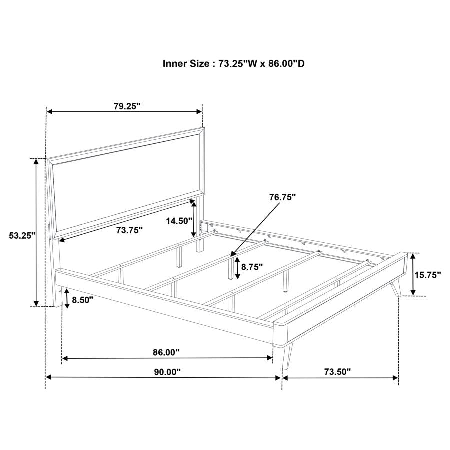 Janelle White California King Bed - MyWaynesHome #