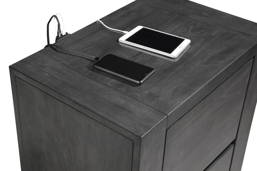 Lorenzo Grey Nightstand - MyWaynesHome #