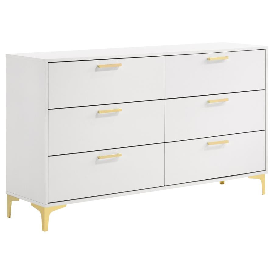 Kendall White Eastern King Bed 4 Pc Set - MyWaynesHome #