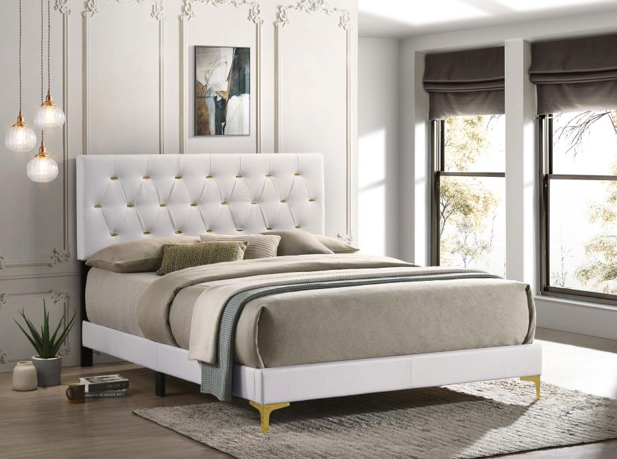 Kendall White Eastern King Bed - MyWaynesHome #
