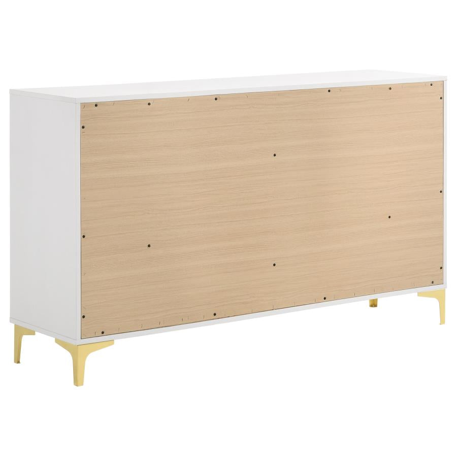 Kendall White California King Bed 5 Pc Set - MyWaynesHome #