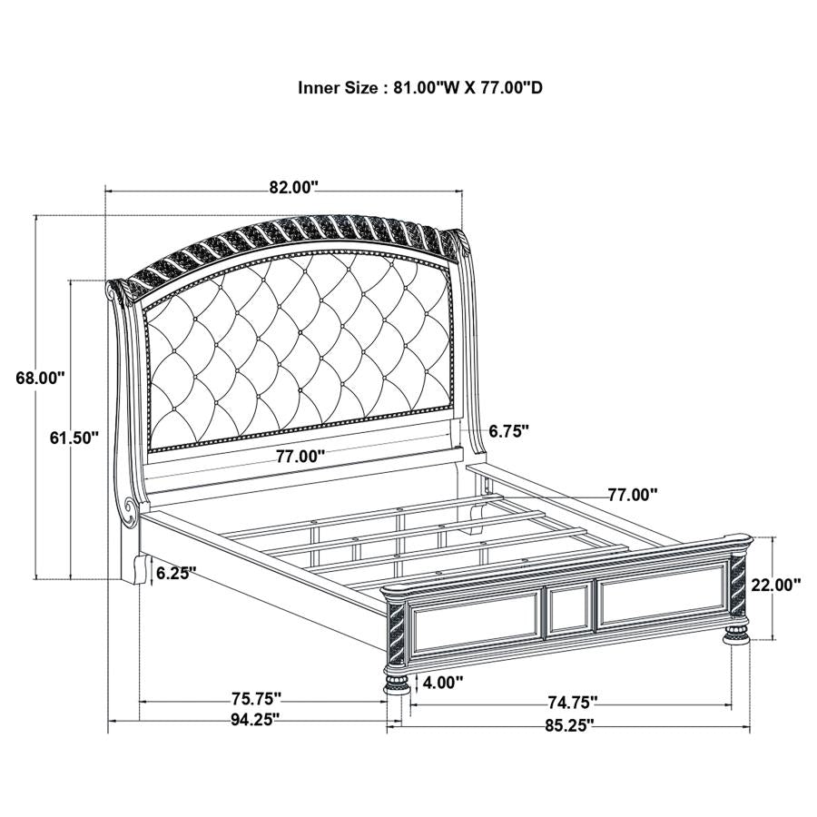 Emmett Brown Eastern King Bed 4 Pc Set - MyWaynesHome #