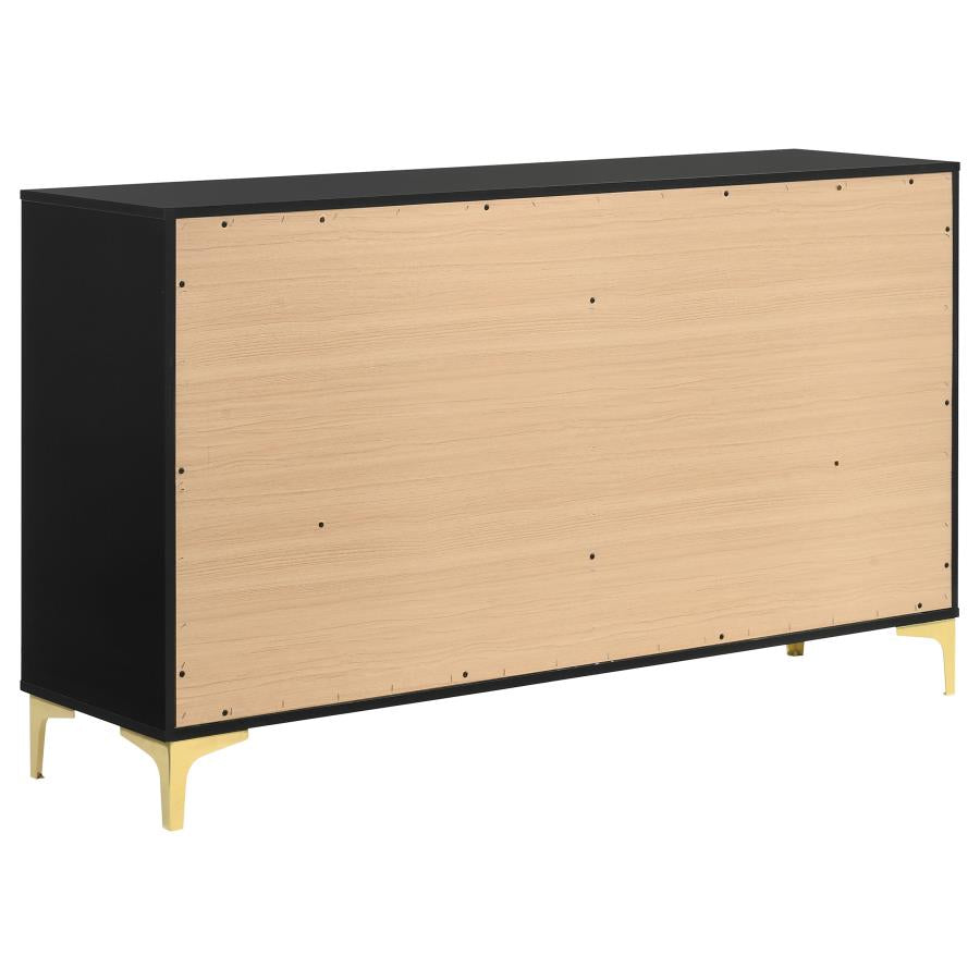 Kendall Black Queen Bed 5 Pc Set - MyWaynesHome #