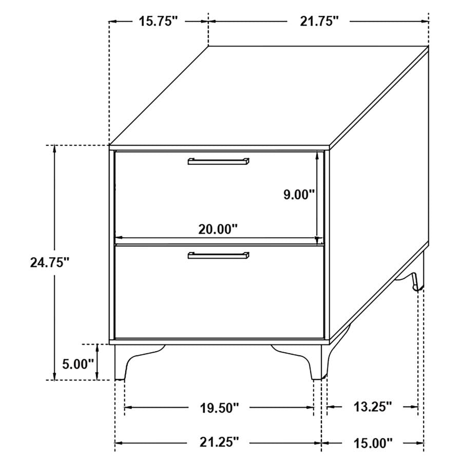 Kendall Black Nightstand - MyWaynesHome #