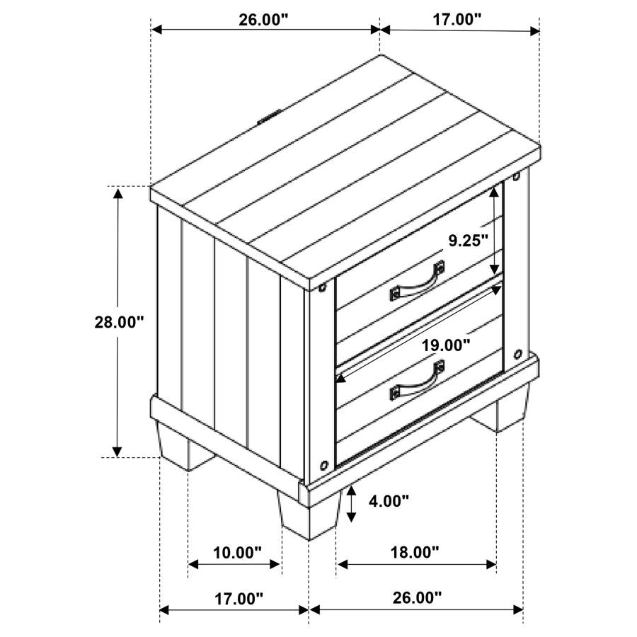 Lilith Grey Nightstand - MyWaynesHome #