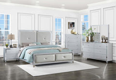 Larue Silver California King Bed 5 Pc Set - MyWaynesHome #